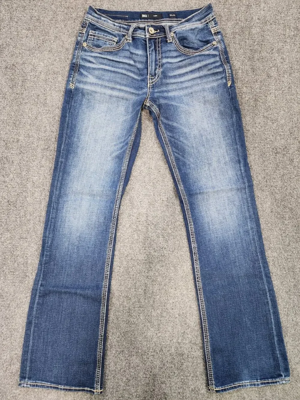 BKE Aiden Men's 30x32 Slim Fit Bootcut Stretch Blue Jeans Denim ABS21401